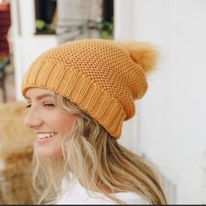 Faux Fur Lined Knit Beanie